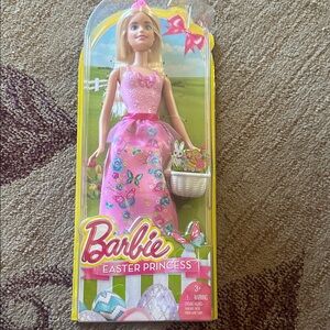 Barbie Pink Butterfly Easter Princess Doll with White Basket